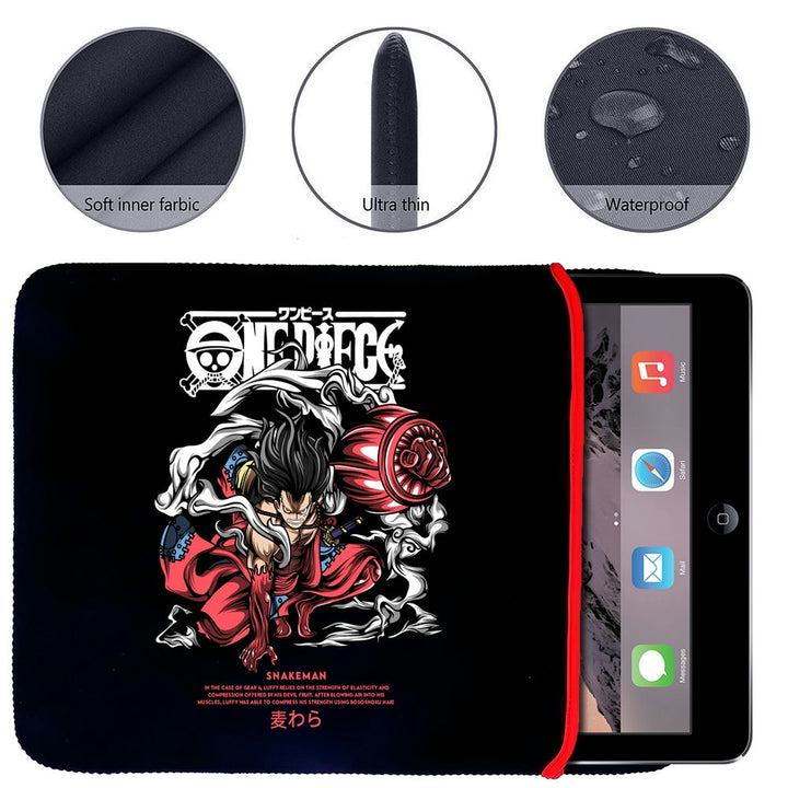 Printed Neoprene Reversible Laptop & Tablet Sleeve - One Piece Snakeman DS1