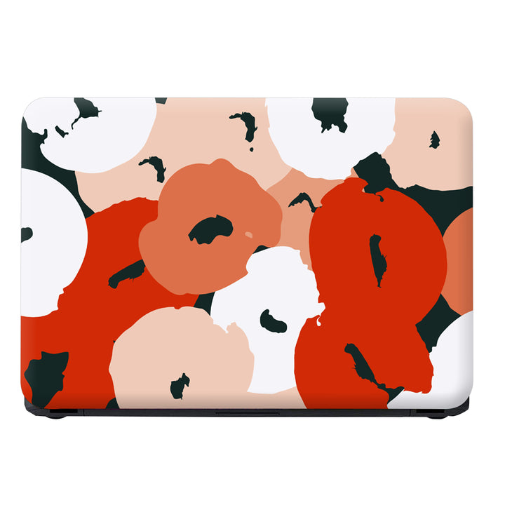 Laptop Skin - Orange White Circle Abstract