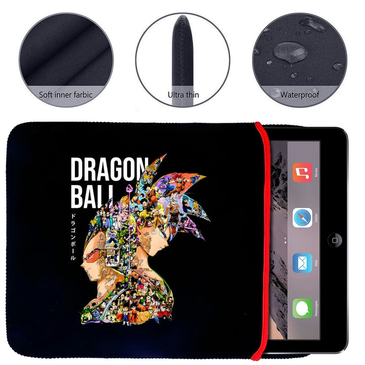 Printed Neoprene Reversible Laptop & Tablet Sleeve - Anime Legendary Dragon Ball DS5