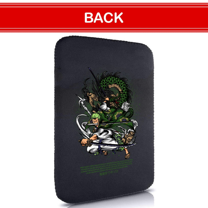 Printed Neoprene Reversible Laptop & Tablet Sleeve - One Piece Zoro DS1