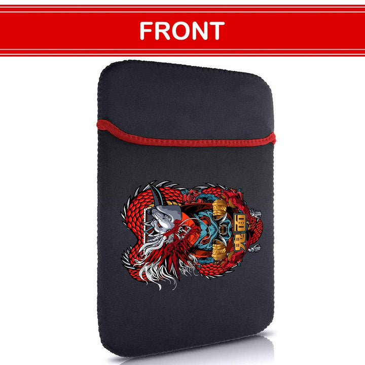 Printed Neoprene Reversible Laptop & Tablet Sleeve - Anime Action DS7