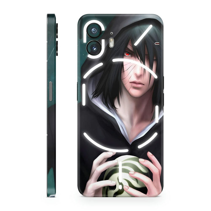 Mobile Skin Wrap - Anime Character Wearing Black Hoodie