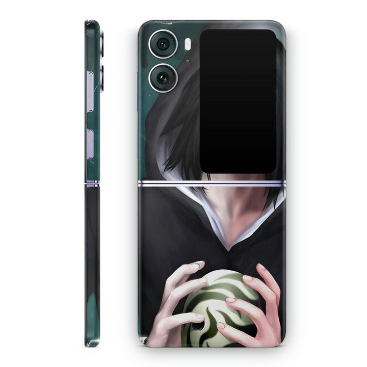 Mobile Skin Wrap - Anime Character Wearing Black Hoodie