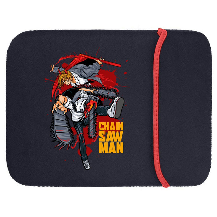 Printed Neoprene Reversible Laptop & Tablet Sleeve - Anime Action DS3