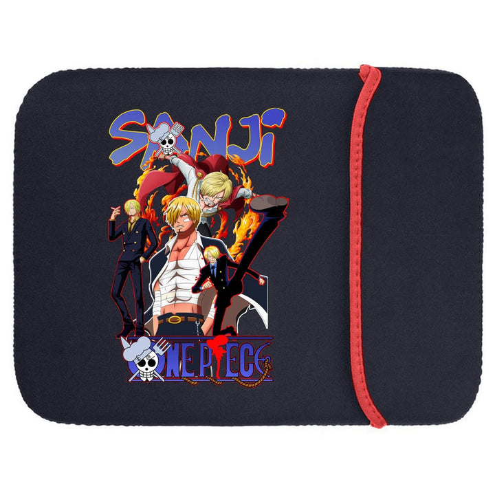 Printed Neoprene Reversible Laptop & Tablet Sleeve - One Piece Sanji DS2