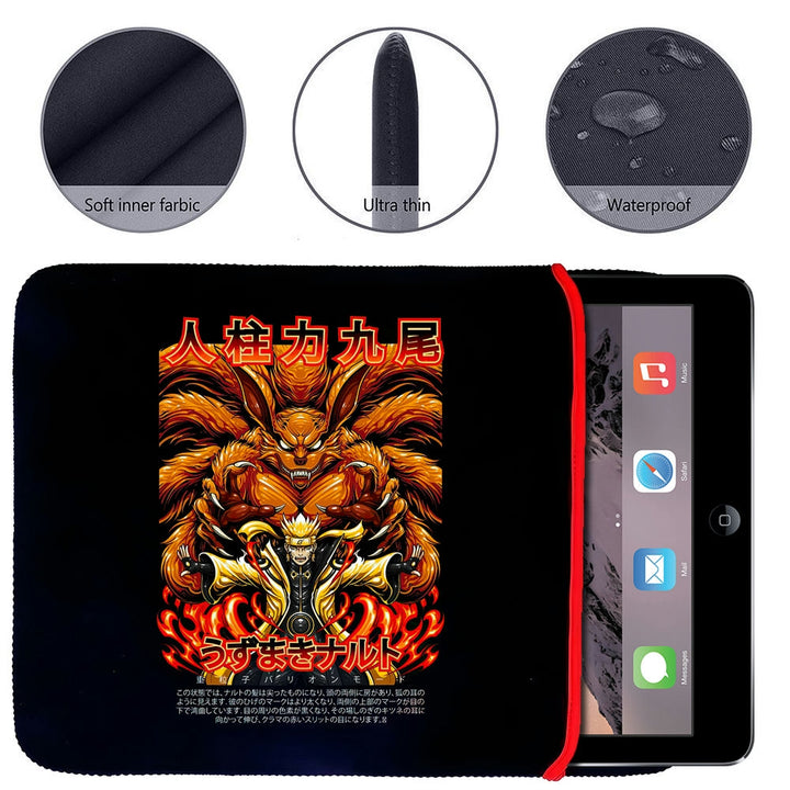 Printed Neoprene Reversible Laptop & Tablet Sleeve - Anime Legendary DS65