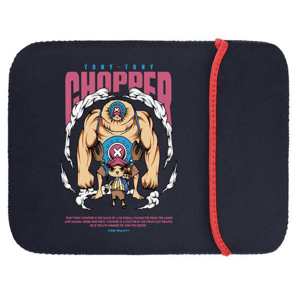 Printed Neoprene Reversible Laptop & Tablet Sleeve - One Piece Chopper DS1