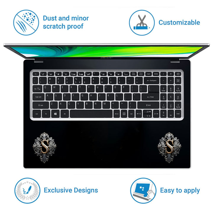 Laptop Skin - Elegant 3D Rendered S Letter