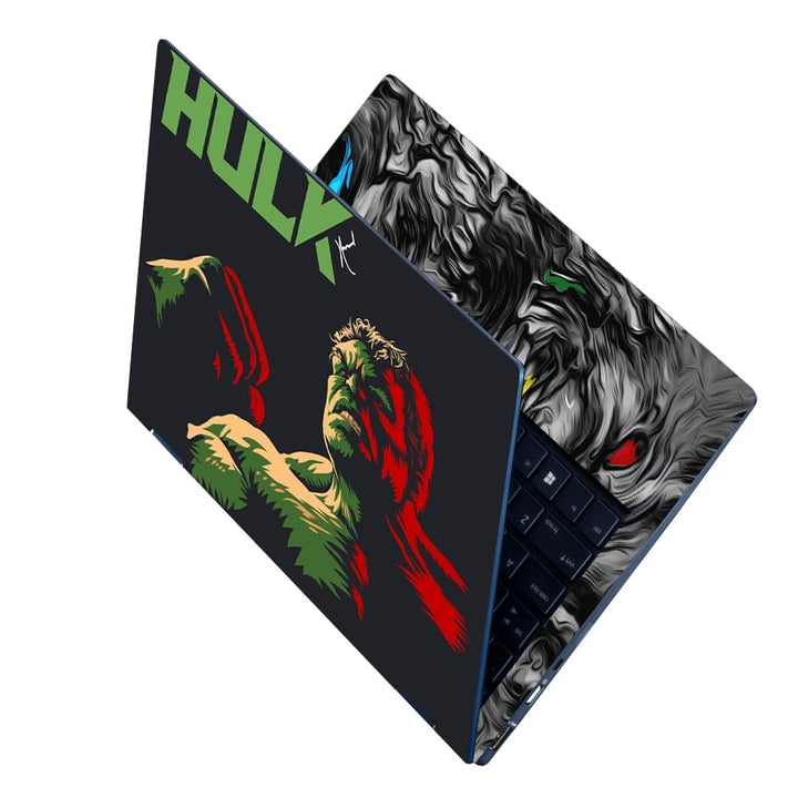 Laptop Skin - Hulk Green Red Art