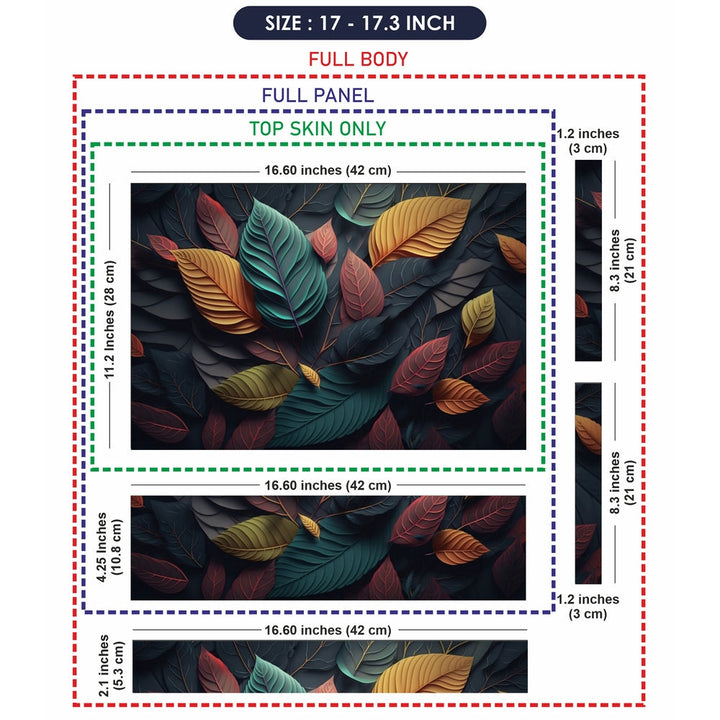 Laptop Skin - Colorful Leaves Generative Ai