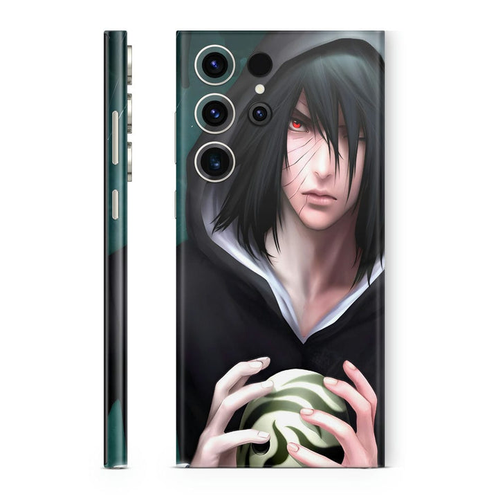 Mobile Skin Wrap - Anime Character Wearing Black Hoodie