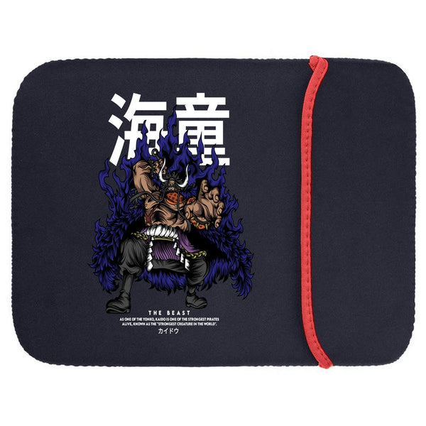 Printed Neoprene Reversible Laptop & Tablet Sleeve - One Piece Kaido DS1