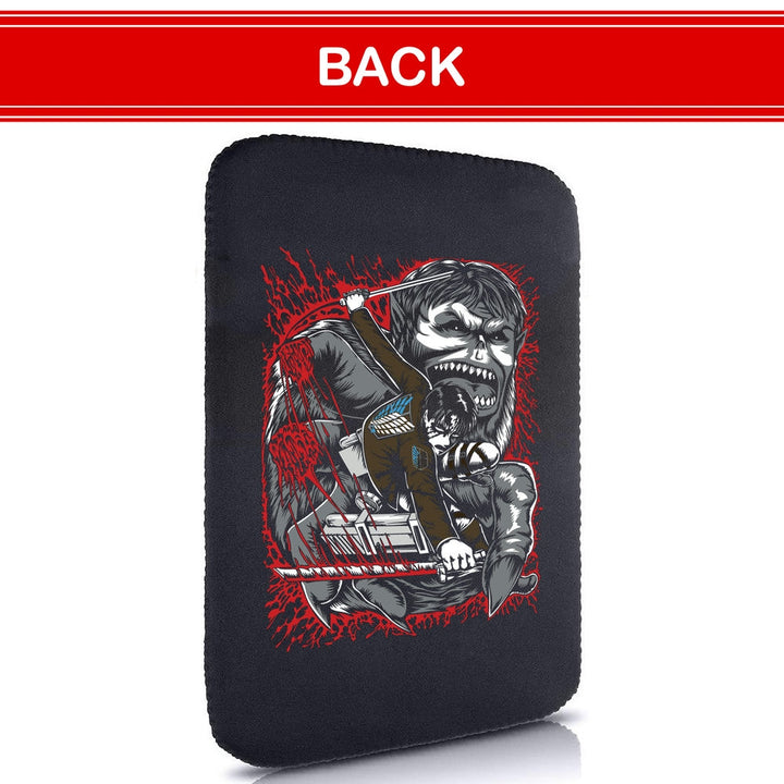 Printed Neoprene Reversible Laptop & Tablet Sleeve - Anime Attack on Titan DS03