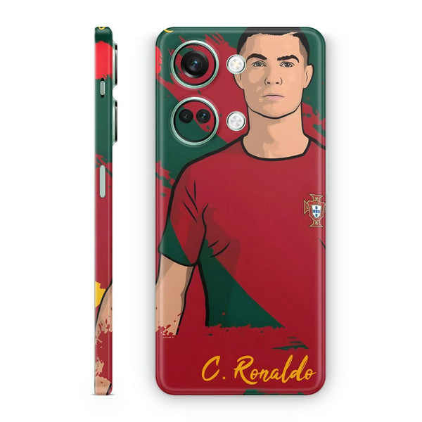 Mobile Skin Wrap - Cristiano Ronaldo Red Green Design