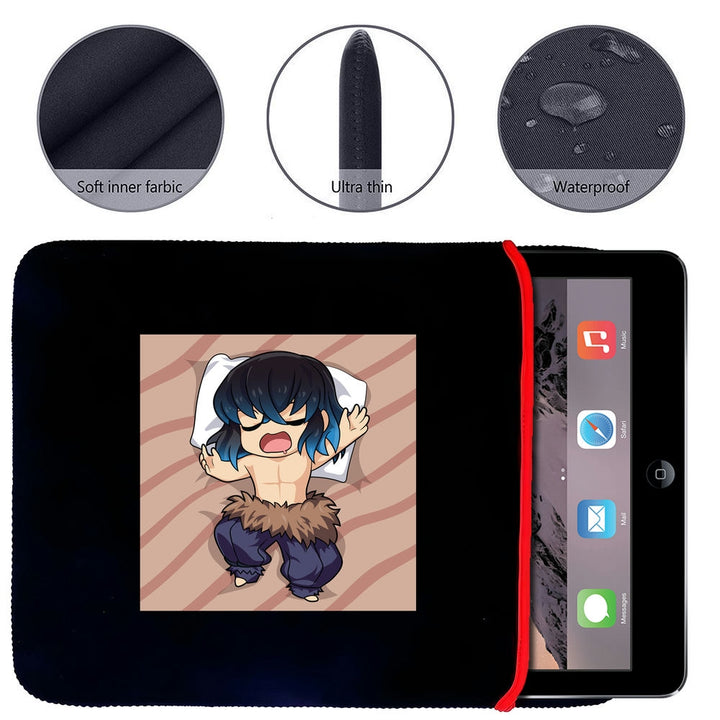 Printed Neoprene Reversible Laptop & Tablet Sleeve - Anime Cojines Demon Slayer Pillow DS07