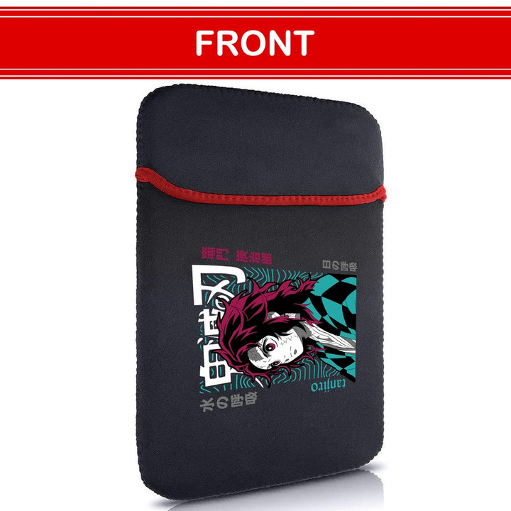 Printed Neoprene Reversible Laptop & Tablet Sleeve - Anime Demon Slayer Kimetsu No Yaiba DS01