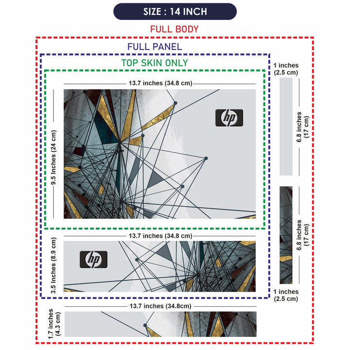 Laptop Skin - HP Logo Geometric Design