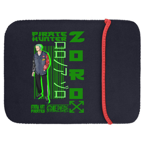 Printed Neoprene Reversible Laptop & Tablet Sleeve - Anime Zoro