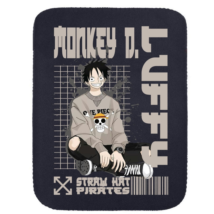 Printed Neoprene Reversible Laptop & Tablet Sleeve - Anime Luffy