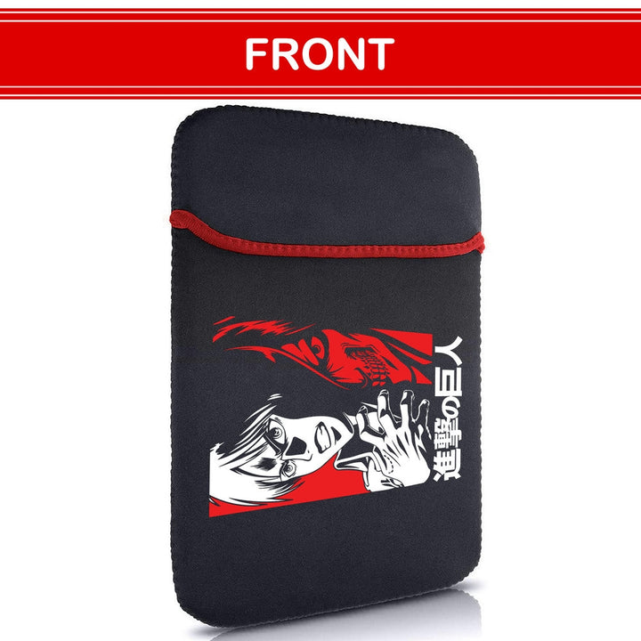 Printed Neoprene Reversible Laptop & Tablet Sleeve - Anime Attack on Titan DS12