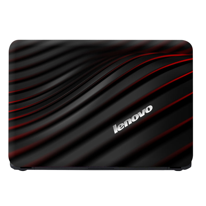 Laptop Skin - lenovo Black Red Waves