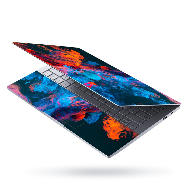 Laptop Skin - High Quality Blue Orange Smoke