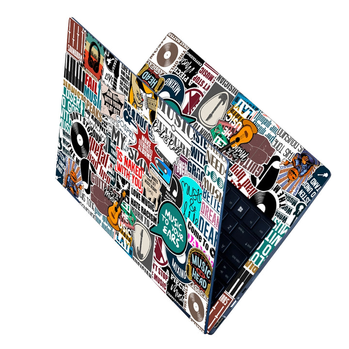 Laptop Skin - Music Sticker Bomb