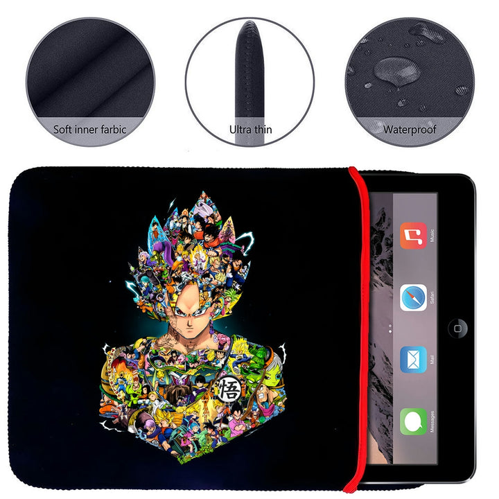 Printed Neoprene Reversible Laptop & Tablet Sleeve - Anime Legendary Dragon Ball DS1