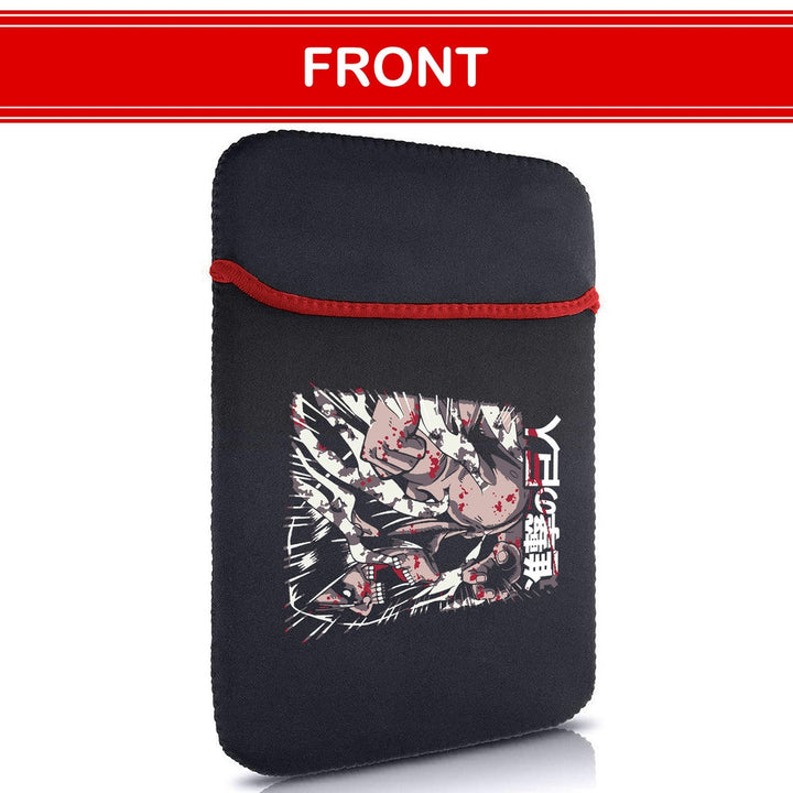 Printed Neoprene Reversible Laptop & Tablet Sleeve - Anime Attack on Titan DS14