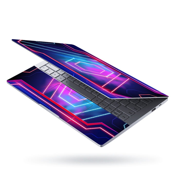 Laptop Skin - Abstract Neon Lights Background Design