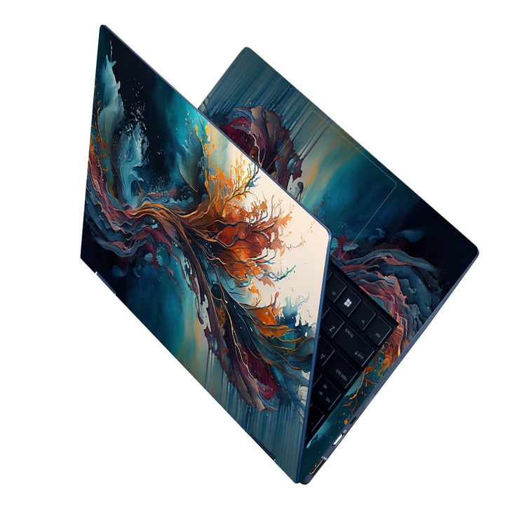 Laptop Skin - Abstract Illustration of Multi Coloured Paint