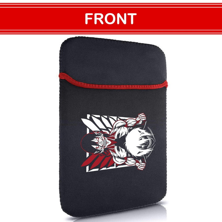 Printed Neoprene Reversible Laptop & Tablet Sleeve - Anime Attack on Titan DS08