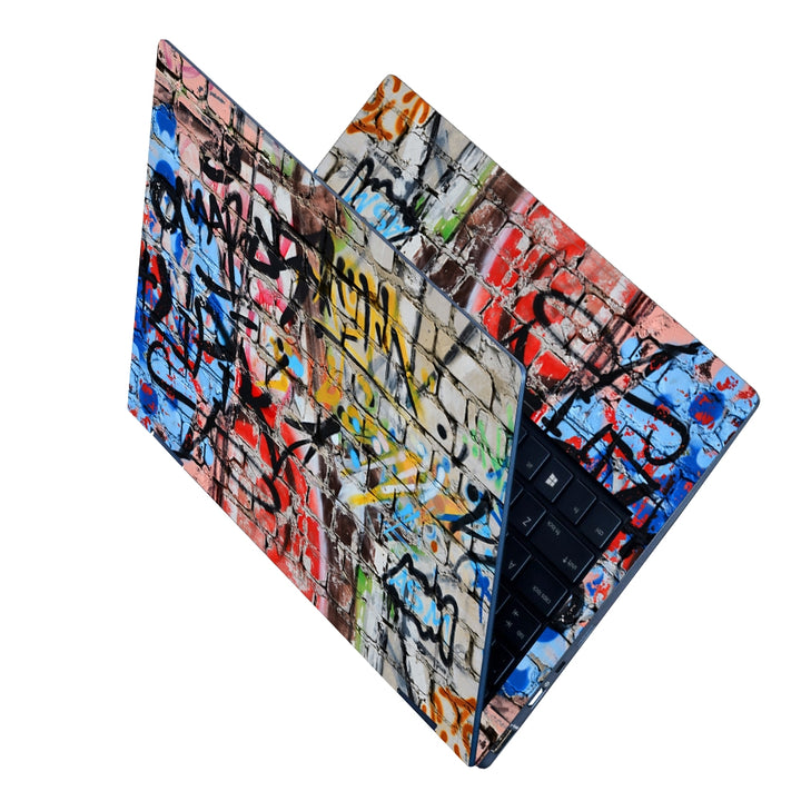 Laptop Skin - Wall Decorated With Colorful Abstract Graffiti