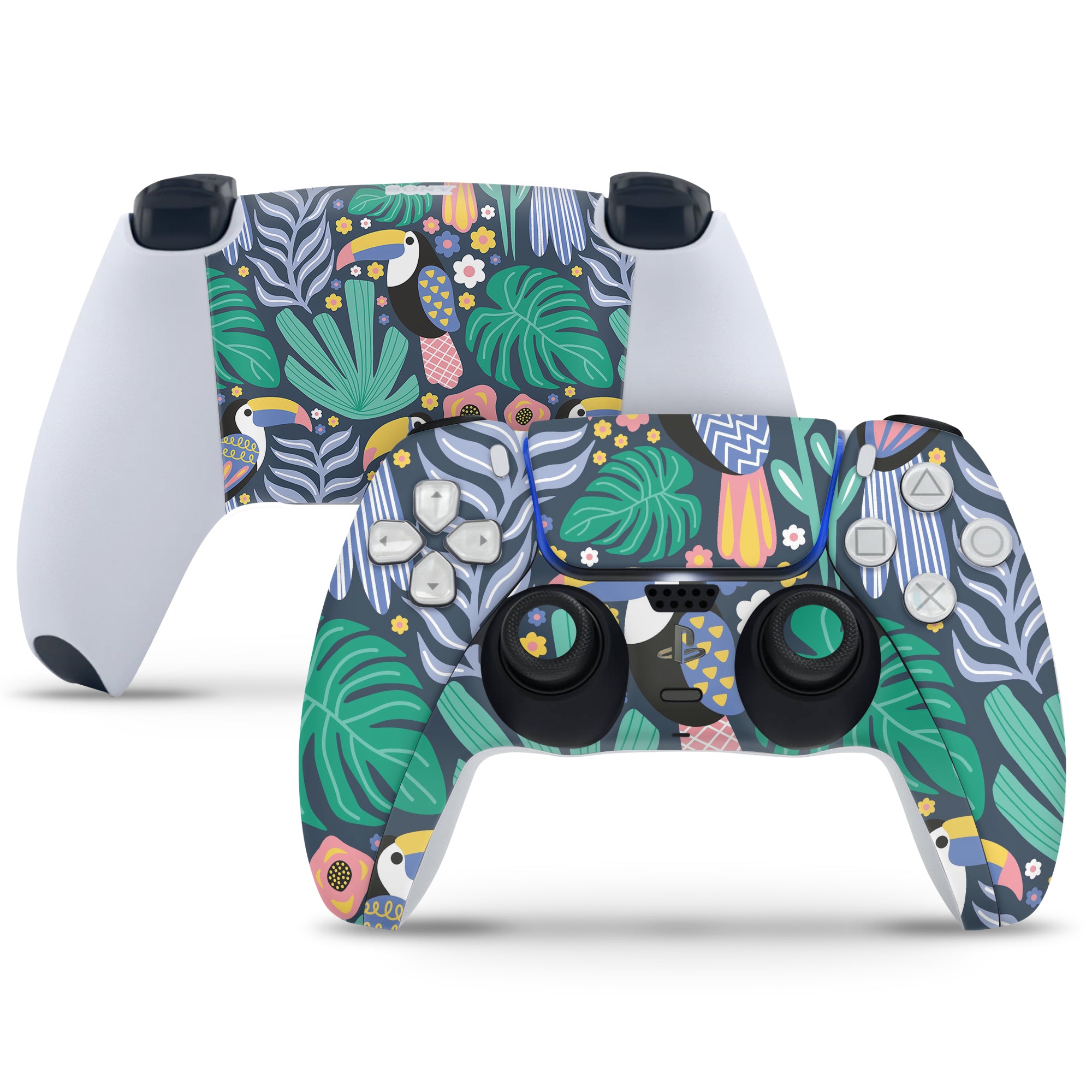 PlayStation 5 Controller Skin - Toucan Bird Tropical Plant Monstera Fl ...