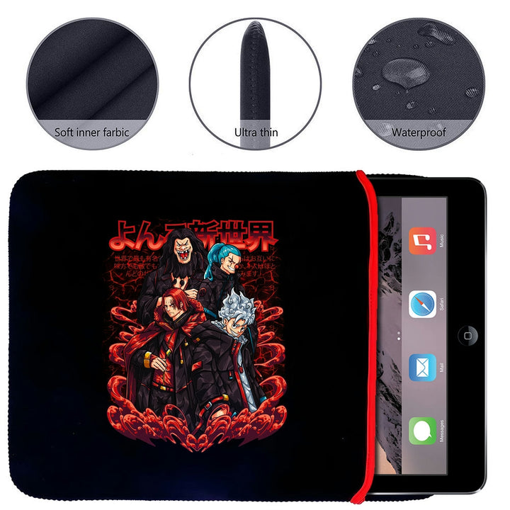 Printed Neoprene Reversible Laptop & Tablet Sleeve - Anime Legendary DS67