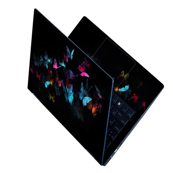 Laptop Skin - Butterflies on Black