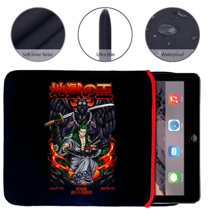 Printed Neoprene Reversible Laptop & Tablet Sleeve - Anime Legendary DS77