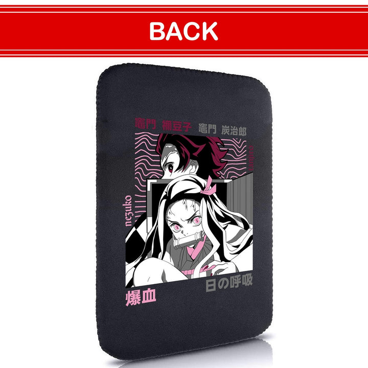 Printed Neoprene Reversible Laptop & Tablet Sleeve - Anime Demon Slayer Kimetsu No Yaiba DS05