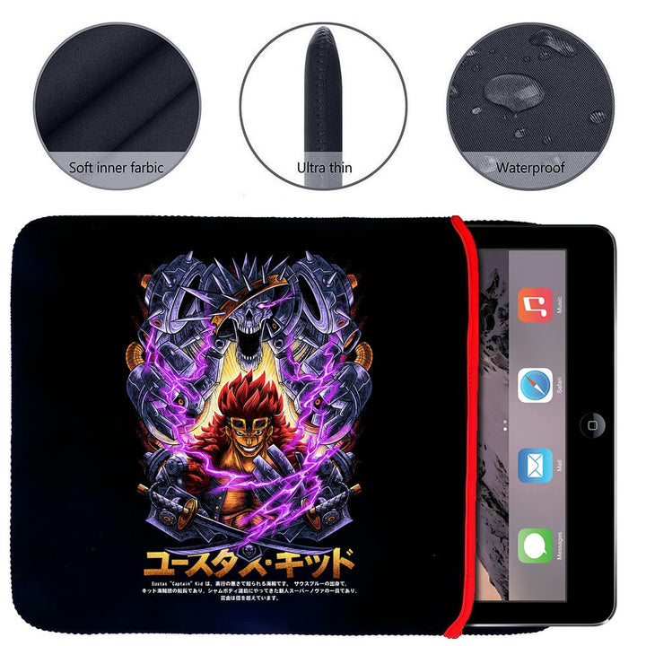 Printed Neoprene Reversible Laptop & Tablet Sleeve - Anime Legendary DS15