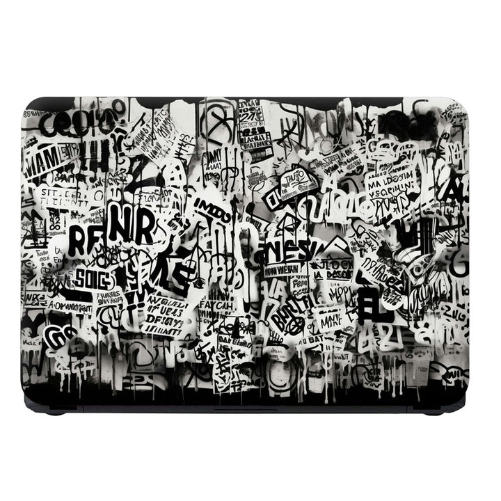 Laptop Skin - Wall Covered Graffiti With Word