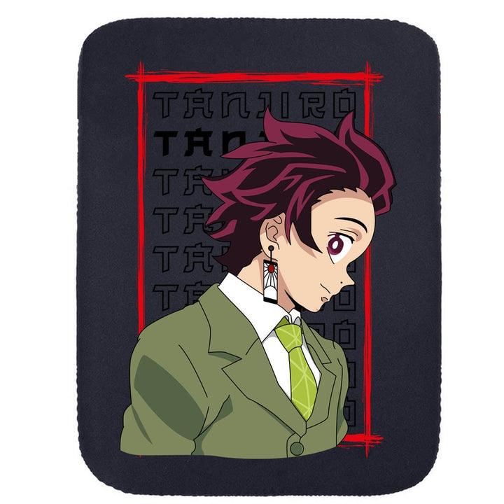 Printed Neoprene Reversible Laptop & Tablet Sleeve - Anime Tanjiro DS1