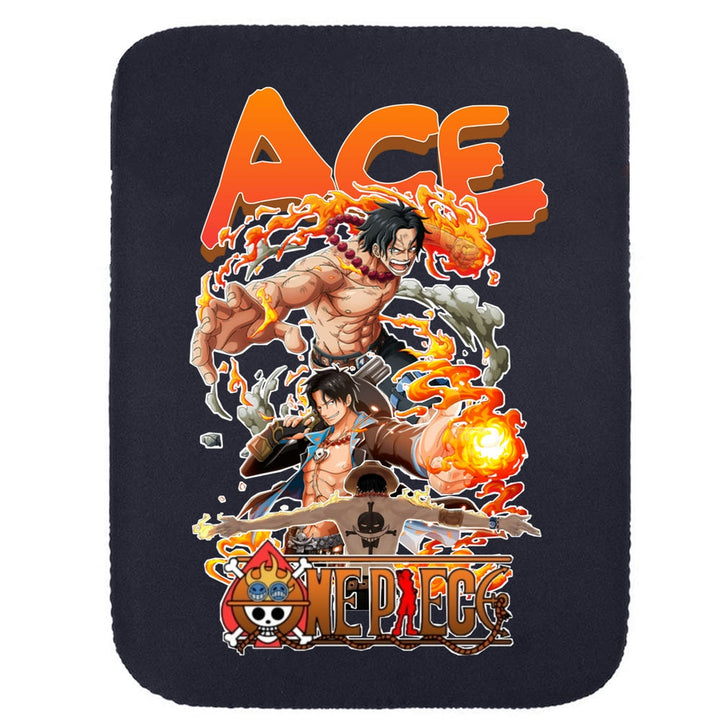 Printed Neoprene Reversible Laptop & Tablet Sleeve - One Piece Ace DS2