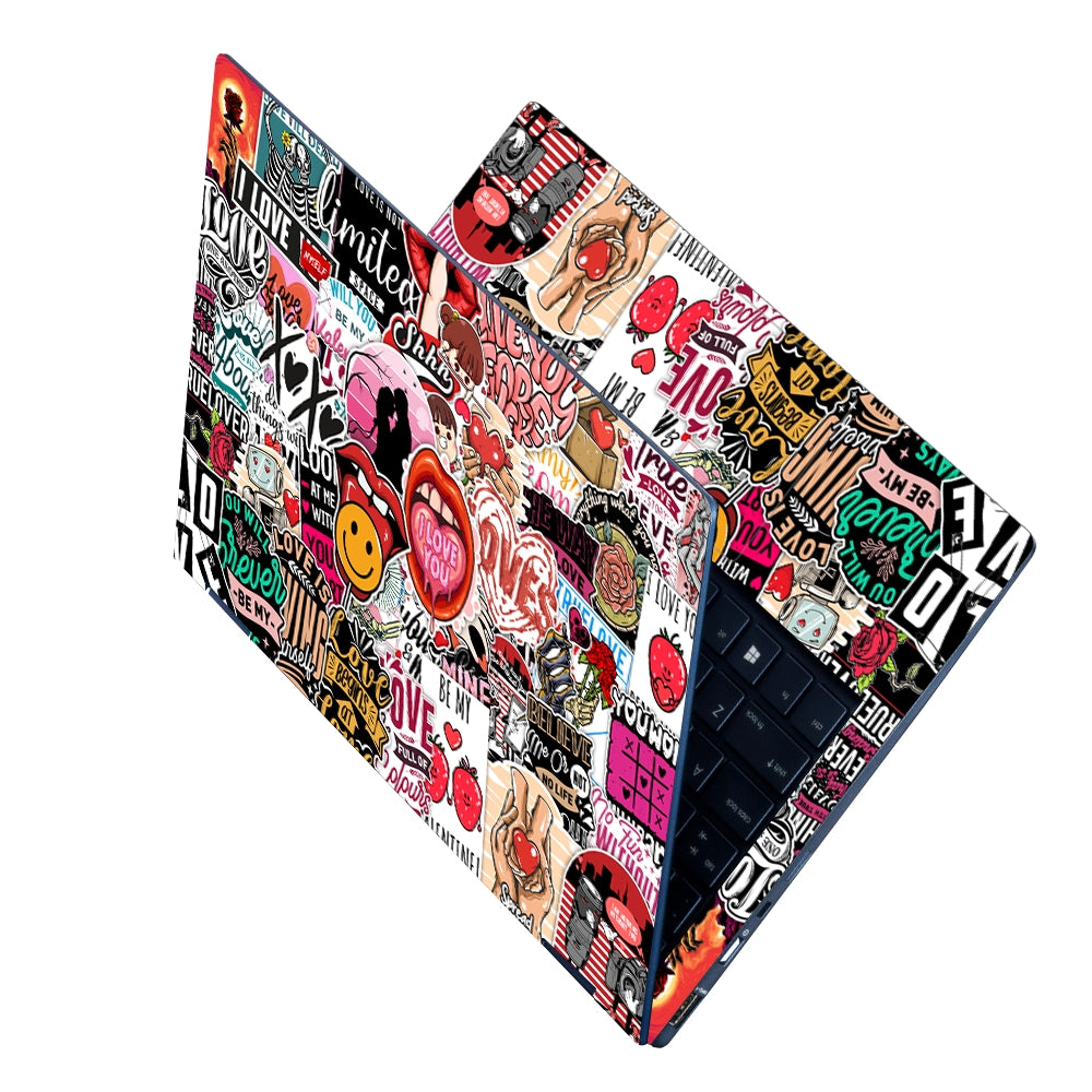 Shop Love Sticker Bomb Laptop Skin | Buy Online Now – SkinsLegend