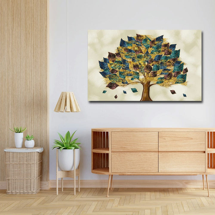 32x20 Canvas Painting - Tree Leaf Art