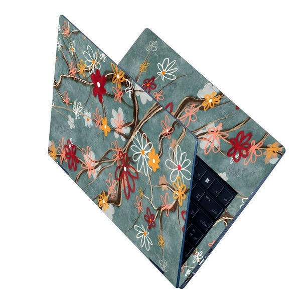 Laptop Skin - Floral on Green Back