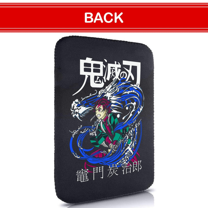 Printed Neoprene Reversible Laptop & Tablet Sleeve - Anime Tanjiro Postura