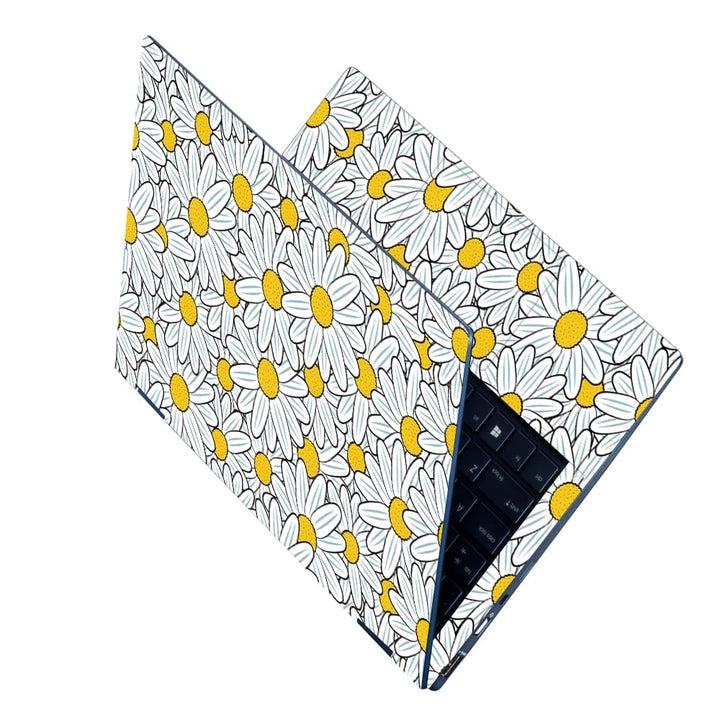 Laptop Skin - Yellow White Sunflower