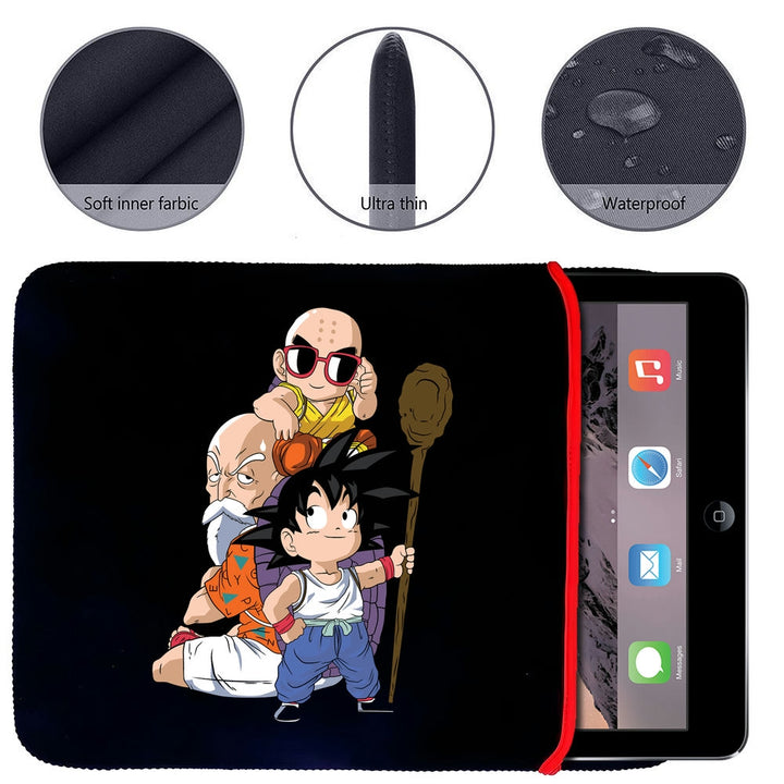 Printed Neoprene Reversible Laptop & Tablet Sleeve - Anime Dragon Ball DS11