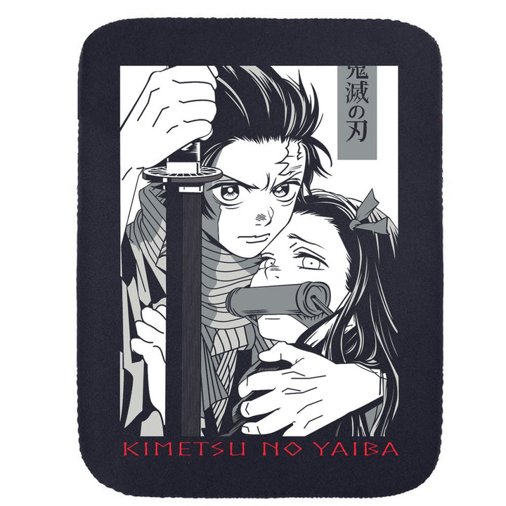 Printed Neoprene Reversible Laptop & Tablet Sleeve - Anime Demon Slayer Kimetsu No Yaiba DS14