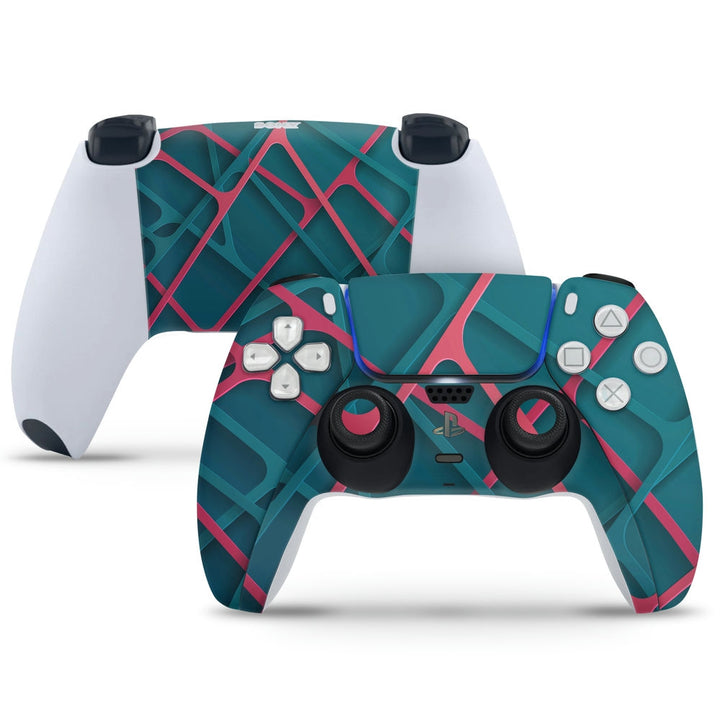 PS5 Controller Skin - Green Line Bars